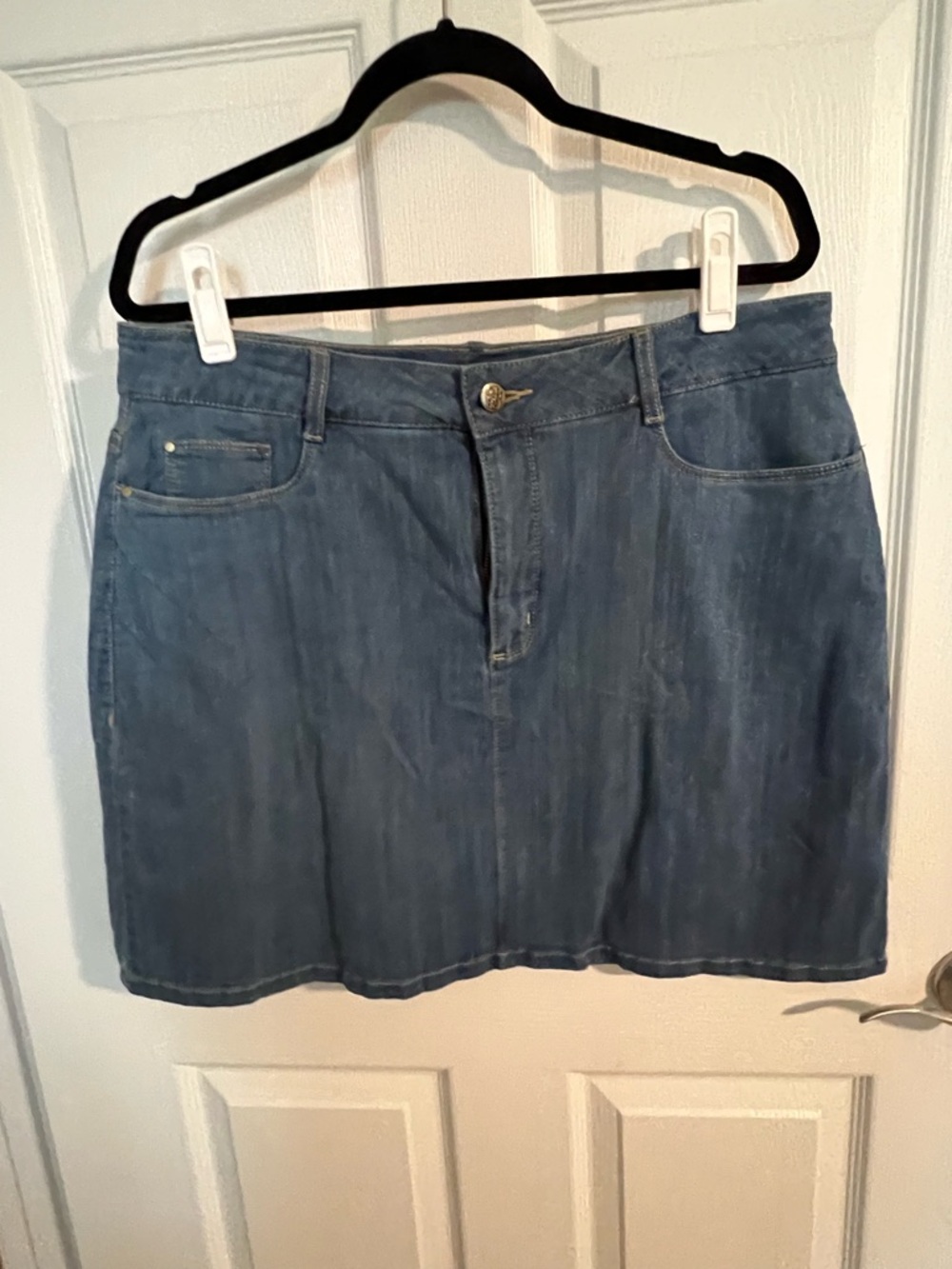 croft & barrow Blue Denim Mini Skirt